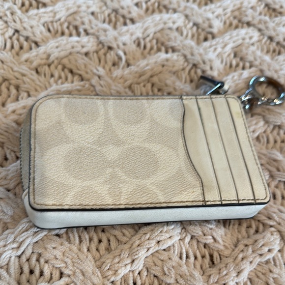 Coach Beige Keychain Wallet - Picture 2 of 3